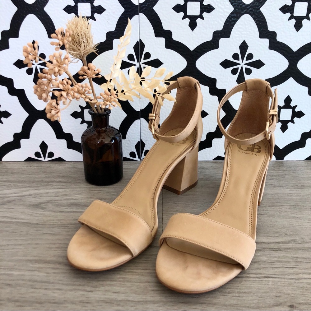 GB Block Party Suede Sandals in Tan